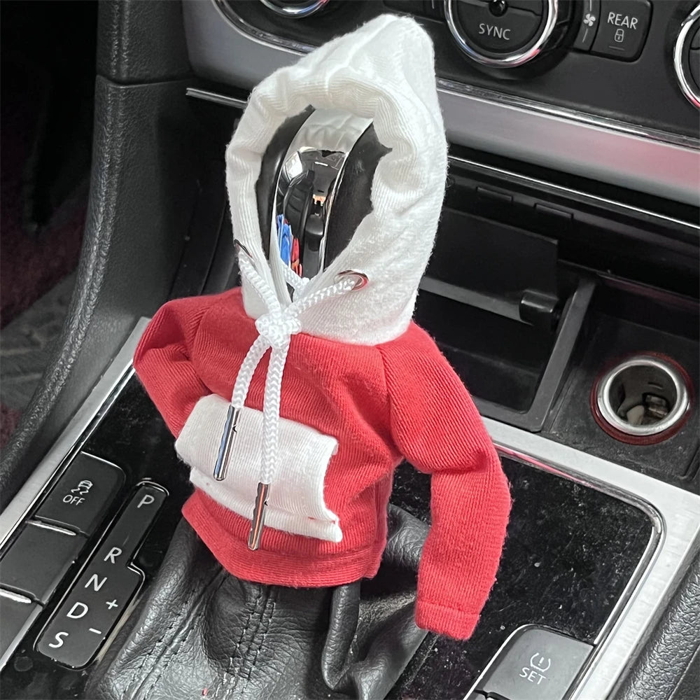 Hoodie Car Gear Shift Cover Fashion Gearshift Hoodie Car Gear Shift Knob Cover Manual Handle Gear Sweatshirt Change Lever Cover
