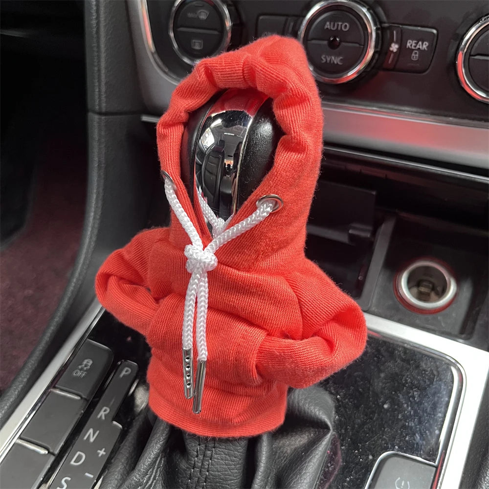 Hoodie Car Gear Shift Cover Fashion Gearshift Hoodie Car Gear Shift Knob Cover Manual Handle Gear Sweatshirt Change Lever Cover