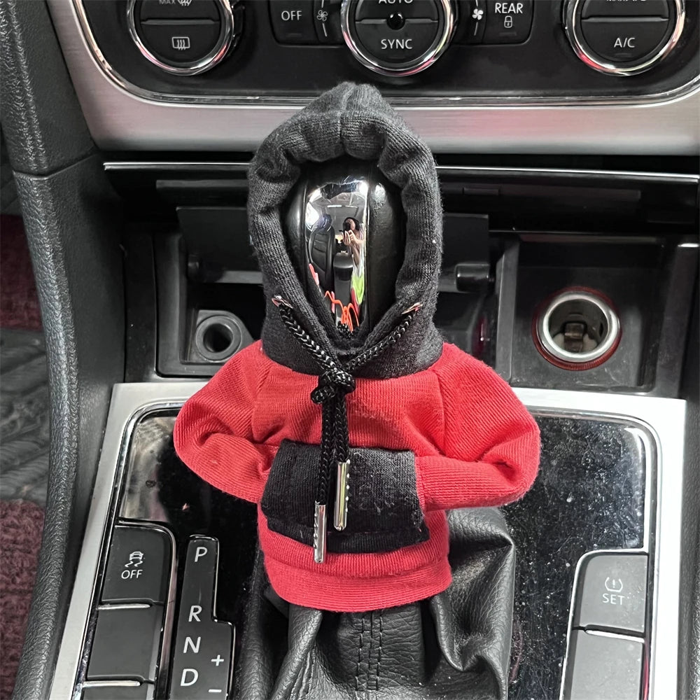 Hoodie Car Gear Shift Cover Fashion Gearshift Hoodie Car Gear Shift Knob Cover Manual Handle Gear Sweatshirt Change Lever Cover