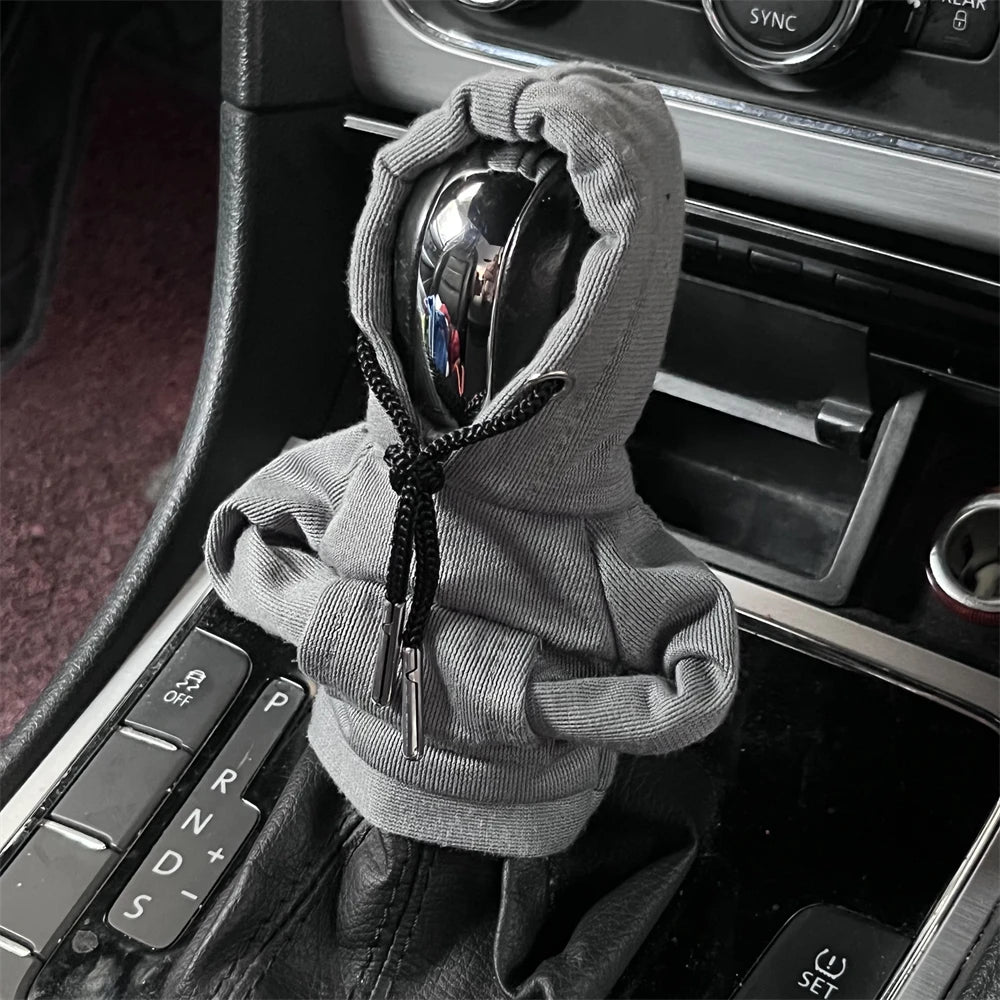Hoodie Car Gear Shift Cover Fashion Gearshift Hoodie Car Gear Shift Knob Cover Manual Handle Gear Sweatshirt Change Lever Cover