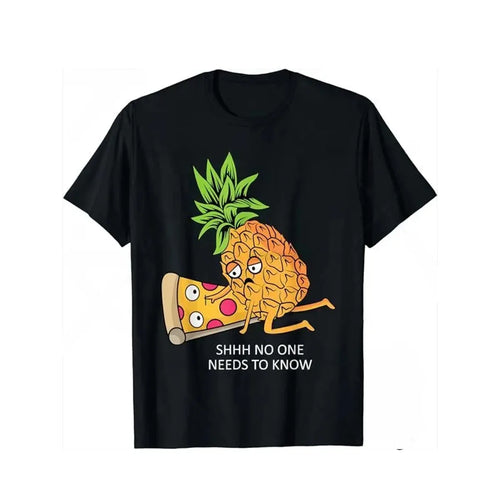 Pineapple Belongs on Pizza Lover Funny Food Pun T-Shirt